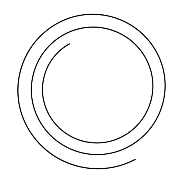 Спираль Вращение Вращение Элемента Бин Вырезка Кудрявые Кривые Изогнутые Линии — стоковый вектор