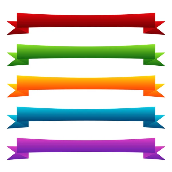 Banner Ribbon Horizontal Shape Design Element Stock Vector Illustration Clip — Stock Vector