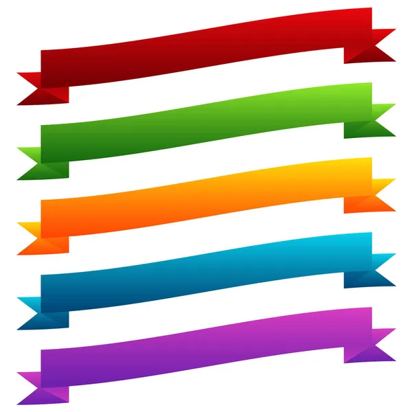 Banner Κορδέλα Οριζόντιο Σχήμα Στοιχείο Σχεδιασμού Εικονογράφηση Διάνυσμα Απόθεμα Clip — Διανυσματικό Αρχείο