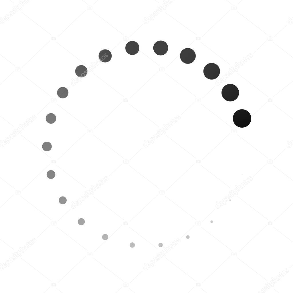 Progress, steps, phases indicator. Preloader, buffer shape. Circle, circular loading icon - stock vector illustration, clip-art graphics