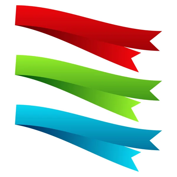 Banner Ribbon Horizontal Shape Design Element Stock Vector Illustration Clip — Stock Vector
