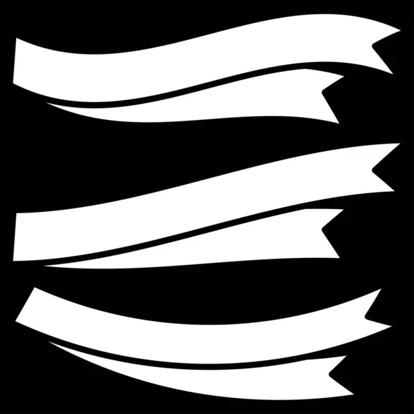Баннер Горизонтальная Форма Ленты Элемент Дизайна Векторная Иллюстрация Запаса Клип — стоковый вектор