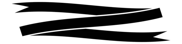 Banner Κορδέλα Οριζόντιο Σχήμα Στοιχείο Σχεδιασμού Εικονογράφηση Διάνυσμα Απόθεμα Clip — Διανυσματικό Αρχείο