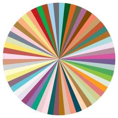 Turta grafiği, turta grafiği, dairesel, daire diyagramı, 2 'den 65' e kadar olan bölümler. Orantı konsepti bilgisi, sunum ögesi - stok vektör illüstrasyonu, kırpma sanatı grafikleri