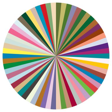 Turta grafiği, turta grafiği, dairesel, daire diyagramı, 2 'den 65' e kadar olan bölümler. Orantı konsepti bilgisi, sunum ögesi - stok vektör illüstrasyonu, kırpma sanatı grafikleri