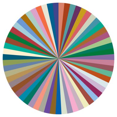 Turta grafiği, turta grafiği, dairesel, daire diyagramı, 2 'den 65' e kadar olan bölümler. Orantı konsepti bilgisi, sunum ögesi - stok vektör illüstrasyonu, kırpma sanatı grafikleri