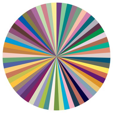 Turta grafiği, turta grafiği, dairesel, daire diyagramı, 2 'den 65' e kadar olan bölümler. Orantı konsepti bilgisi, sunum ögesi - stok vektör illüstrasyonu, kırpma sanatı grafikleri