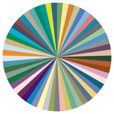 Turta grafiği, turta grafiği, dairesel, daire diyagramı, 2 'den 65' e kadar olan bölümler. Orantı konsepti bilgisi, sunum ögesi - stok vektör illüstrasyonu, kırpma sanatı grafikleri