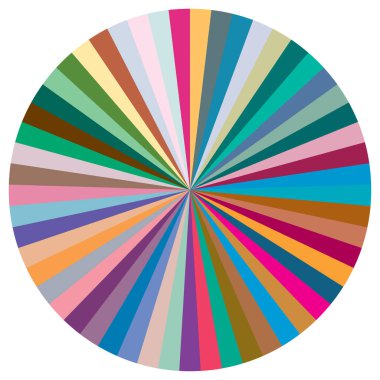 Turta grafiği, turta grafiği, dairesel, daire diyagramı, 2 'den 65' e kadar olan bölümler. Orantı konsepti bilgisi, sunum ögesi - stok vektör illüstrasyonu, kırpma sanatı grafikleri