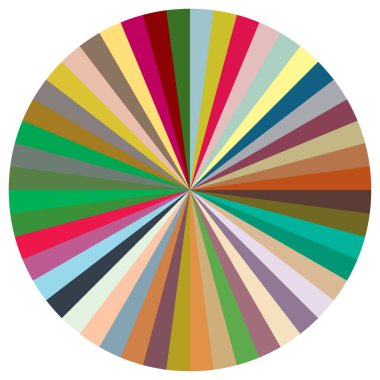 Turta grafiği, turta grafiği, dairesel, daire diyagramı, 2 'den 65' e kadar olan bölümler. Orantı konsepti bilgisi, sunum ögesi - stok vektör illüstrasyonu, kırpma sanatı grafikleri