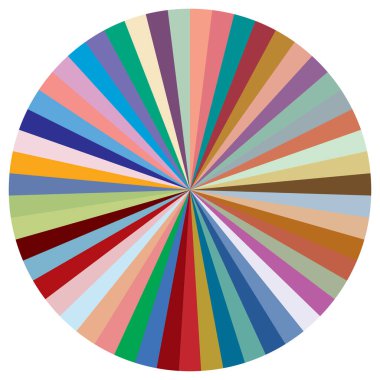 Turta grafiği, turta grafiği, dairesel, daire diyagramı, 2 'den 65' e kadar olan bölümler. Orantı konsepti bilgisi, sunum ögesi - stok vektör illüstrasyonu, kırpma sanatı grafikleri