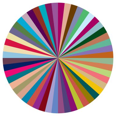 Turta grafiği, turta grafiği, dairesel, daire diyagramı, 2 'den 65' e kadar olan bölümler. Orantı konsepti bilgisi, sunum ögesi - stok vektör illüstrasyonu, kırpma sanatı grafikleri