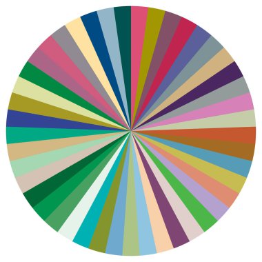 Turta grafiği, turta grafiği, dairesel, daire diyagramı, 2 'den 65' e kadar olan bölümler. Orantı konsepti bilgisi, sunum ögesi - stok vektör illüstrasyonu, kırpma sanatı grafikleri