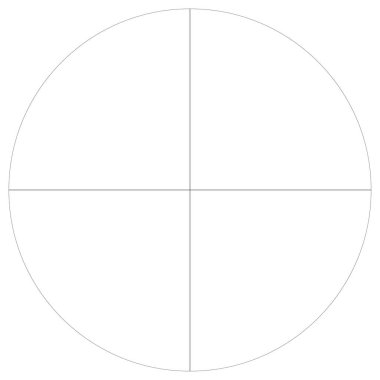 Turta grafiği, turta grafiği, dairesel, daire diyagramı, 2 'den 65' e kadar olan bölümler. Orantı konsepti bilgisi, sunum ögesi - stok vektör illüstrasyonu, kırpma sanatı grafikleri