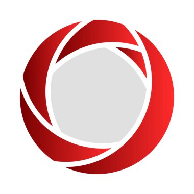 Dairesel soyut grafik. Bölünmüş daire simgesi, tasarım. Döngüsel spiral, girdap grafiği - stok vektör illüstrasyonu, klip- sanat grafikleri