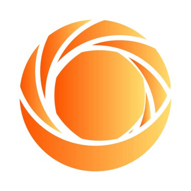 Dairesel soyut grafik. Bölünmüş daire simgesi, tasarım. Döngüsel spiral, girdap grafiği - stok vektör illüstrasyonu, klip- sanat grafikleri