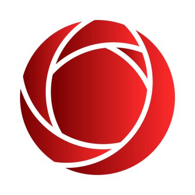 Dairesel soyut grafik. Bölünmüş daire simgesi, tasarım. Döngüsel spiral, girdap grafiği - stok vektör illüstrasyonu, klip- sanat grafikleri