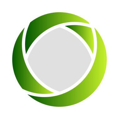 Dairesel soyut grafik. Bölünmüş daire simgesi, tasarım. Döngüsel spiral, girdap grafiği - stok vektör illüstrasyonu, klip- sanat grafikleri