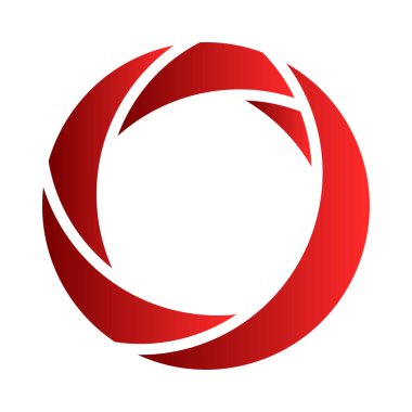 Dairesel soyut grafik. Bölünmüş daire simgesi, tasarım. Döngüsel spiral, girdap grafiği - stok vektör illüstrasyonu, klip- sanat grafikleri