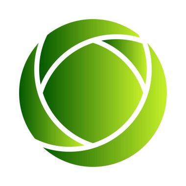 Dairesel soyut grafik. Bölünmüş daire simgesi, tasarım. Döngüsel spiral, girdap grafiği - stok vektör illüstrasyonu, klip- sanat grafikleri