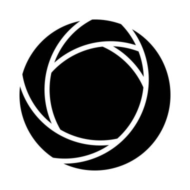 Dairesel soyut grafik. Bölünmüş daire simgesi, tasarım. Döngüsel spiral, girdap grafiği - stok vektör illüstrasyonu, klip- sanat grafikleri