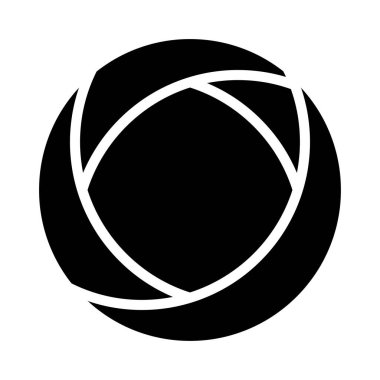 Dairesel soyut grafik. Bölünmüş daire simgesi, tasarım. Döngüsel spiral, girdap grafiği - stok vektör illüstrasyonu, klip- sanat grafikleri