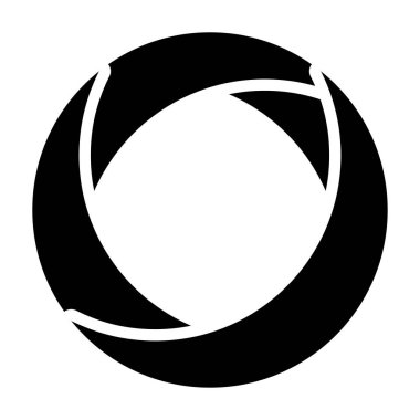 Dairesel soyut grafik. Bölünmüş daire simgesi, tasarım. Döngüsel spiral, girdap grafiği - stok vektör illüstrasyonu, klip- sanat grafikleri