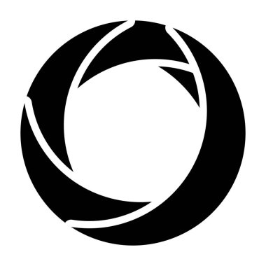 Dairesel soyut grafik. Bölünmüş daire simgesi, tasarım. Döngüsel spiral, girdap grafiği - stok vektör illüstrasyonu, klip- sanat grafikleri