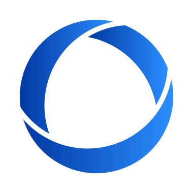 Dairesel soyut grafik. Bölünmüş daire simgesi, tasarım. Döngüsel spiral, girdap grafiği - stok vektör illüstrasyonu, klip- sanat grafikleri