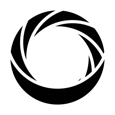 Dairesel soyut grafik. Bölünmüş daire simgesi, tasarım. Döngüsel spiral, girdap grafiği - stok vektör illüstrasyonu, klip- sanat grafikleri