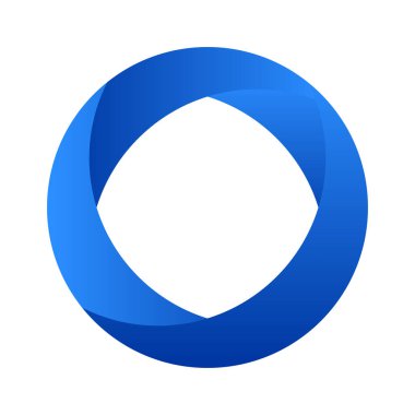 Dairesel soyut grafik. Bölünmüş daire simgesi, tasarım. Döngüsel spiral, girdap grafiği - stok vektör illüstrasyonu, klip- sanat grafikleri