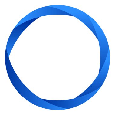 Dairesel soyut grafik. Bölünmüş daire simgesi, tasarım. Döngüsel spiral, girdap grafiği - stok vektör illüstrasyonu, klip- sanat grafikleri