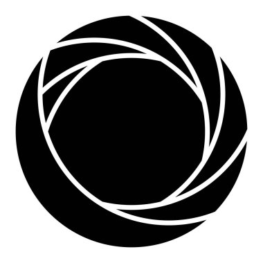 Dairesel soyut grafik. Bölünmüş daire simgesi, tasarım. Döngüsel spiral, girdap grafiği - stok vektör illüstrasyonu, klip- sanat grafikleri