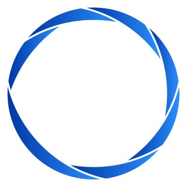 Dairesel soyut grafik. Bölünmüş daire simgesi, tasarım. Döngüsel spiral, girdap grafiği - stok vektör illüstrasyonu, klip- sanat grafikleri