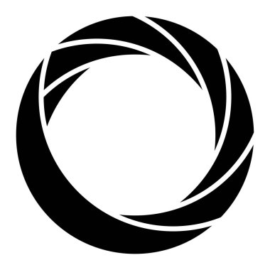 Dairesel soyut grafik. Bölünmüş daire simgesi, tasarım. Döngüsel spiral, girdap grafiği - stok vektör illüstrasyonu, klip- sanat grafikleri