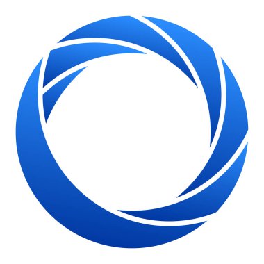 Dairesel soyut grafik. Bölünmüş daire simgesi, tasarım. Döngüsel spiral, girdap grafiği - stok vektör illüstrasyonu, klip- sanat grafikleri