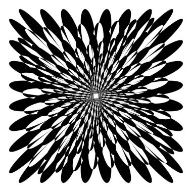 Soyut operasyon sanatı öğesi. Optik, görsel sanat, sanatsal element illüstrasyonu - stok vektör illüstrasyonu, klip sanatları grafikleri