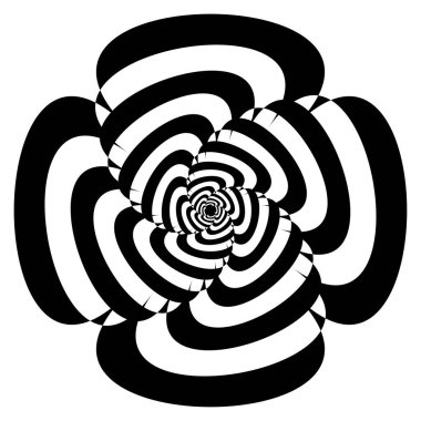 Soyut operasyon sanatı öğesi. Optik, görsel sanat, sanatsal element illüstrasyonu - stok vektör illüstrasyonu, klip sanatları grafikleri