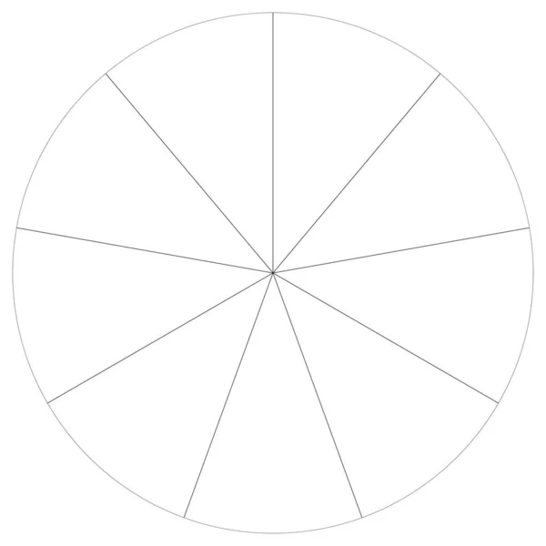 Diagramme Secteurs Graphique Secteurs Circulaire Diagramme Circulaire Série Avec Segments — Image vectorielle