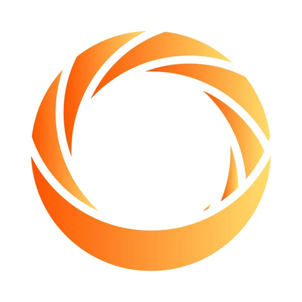 Cirkulär Abstrakt Grafik Segmenterad Cirkel Ikon Design Cyklisk Spiral Virvel — Stock vektor