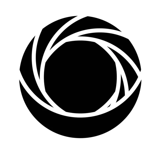 Kreisförmige Abstrakte Grafik Segmentierter Kreis Design Zyklische Spirale Wirbel Wirbelgrafik — Stockvektor