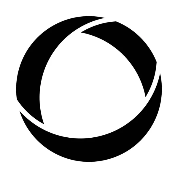 Okrągła Abstrakcyjna Grafika Segmentowana Ikona Okręgu Projekt Cykliczne Spirala Wirować — Wektor stockowy
