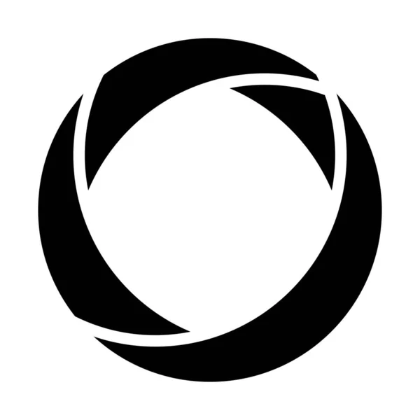 Kruhová Abstraktní Grafika Segmentovaná Ikona Kruhu Design Cyklická Spirála Víření — Stockový vektor