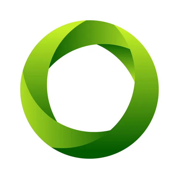 Circular Abstract Graphic Segmented Circle Icon Design Cyclical Spiral Swirl — Stock Vector