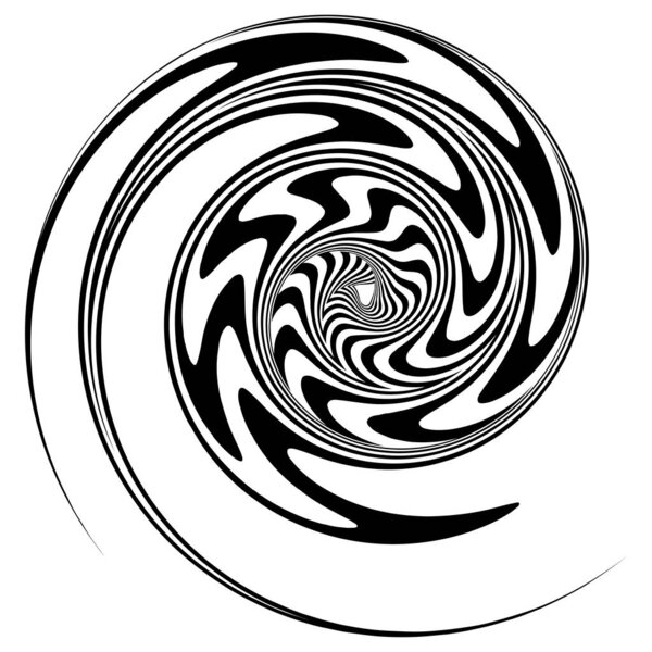 Abstract op-art element. Optical, visual art, artistic element illustration - stock vector illustration, clip-art graphics