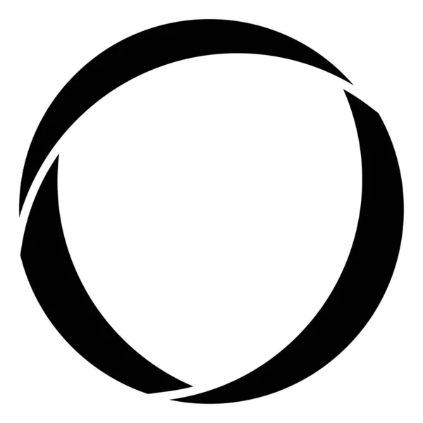 Okrągła Abstrakcyjna Grafika Segmentowana Ikona Okręgu Projekt Cykliczne Spirala Wirować — Wektor stockowy