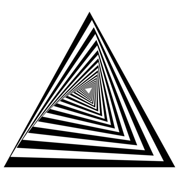 Abstract op-art element. Optical, visual art, artistic element illustration - stock vector illustration, clip-art graphics