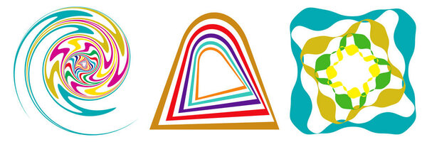 Abstract op-art element. Optical, visual art, artistic element illustration - stock vector illustration, clip-art graphics