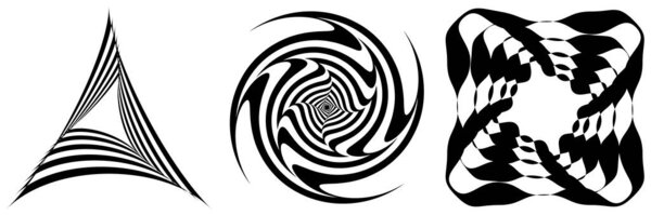 Abstract op-art element. Optical, visual art, artistic element illustration - stock vector illustration, clip-art graphics