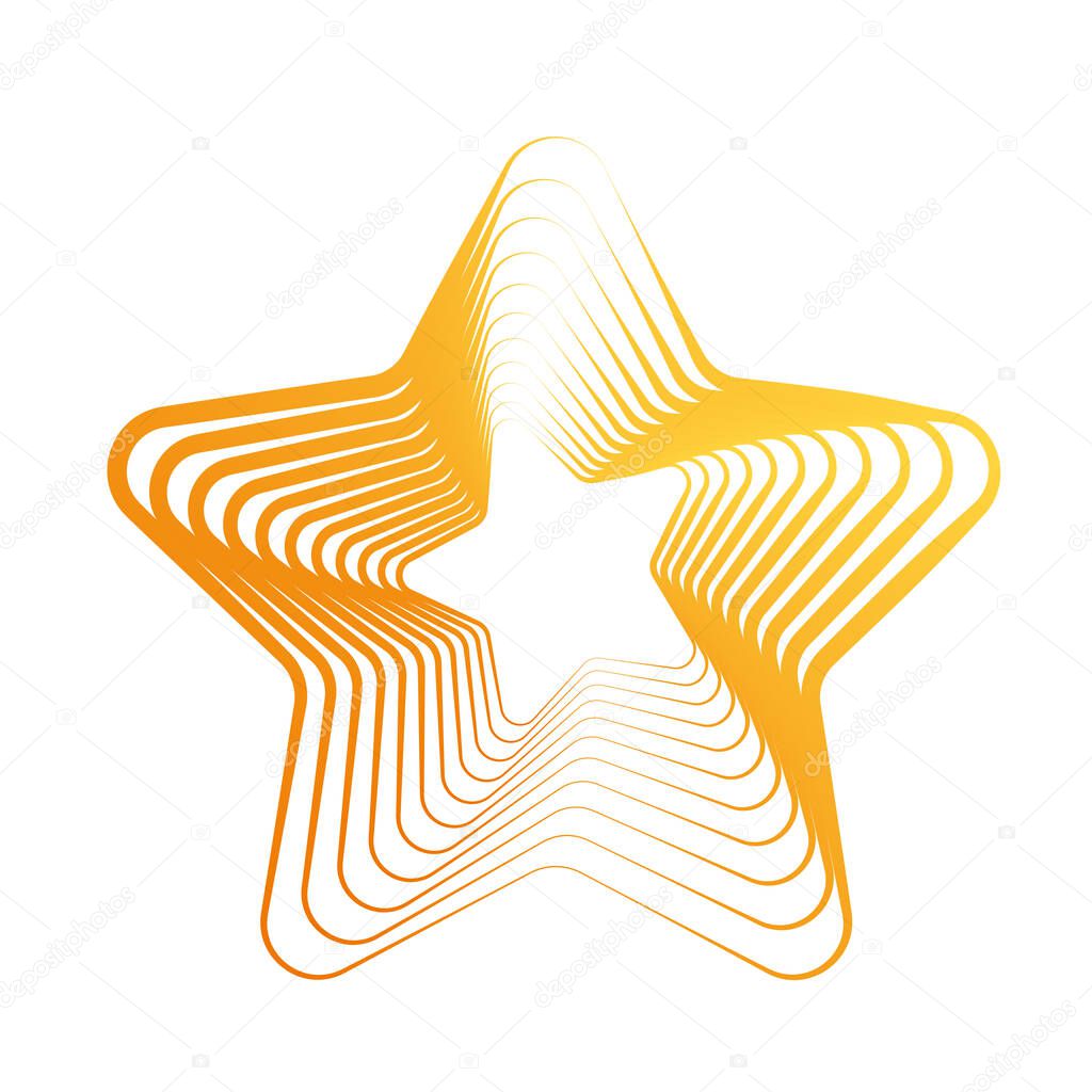 Star, starlet icon, symbol. Reward, top quality, stellar vector design elements series